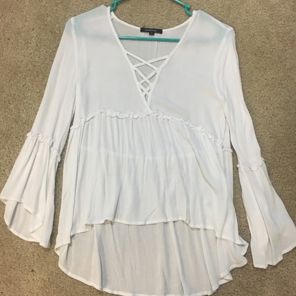 Flowy criss cross top